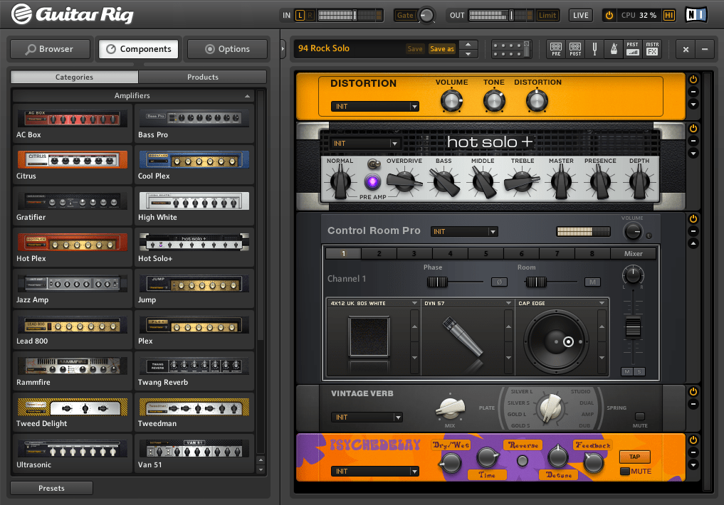 native instruments guitar rig presets