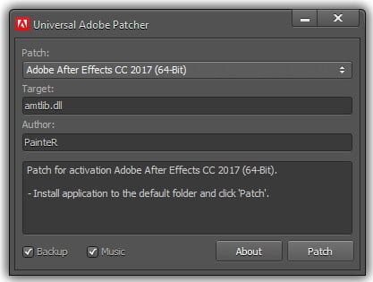 does adobe zii patcher work with existing adobe app