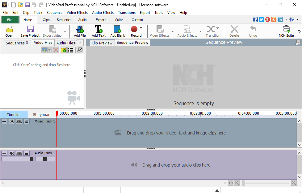NCH VideoPad Video Editor Pro 13.59 free instal