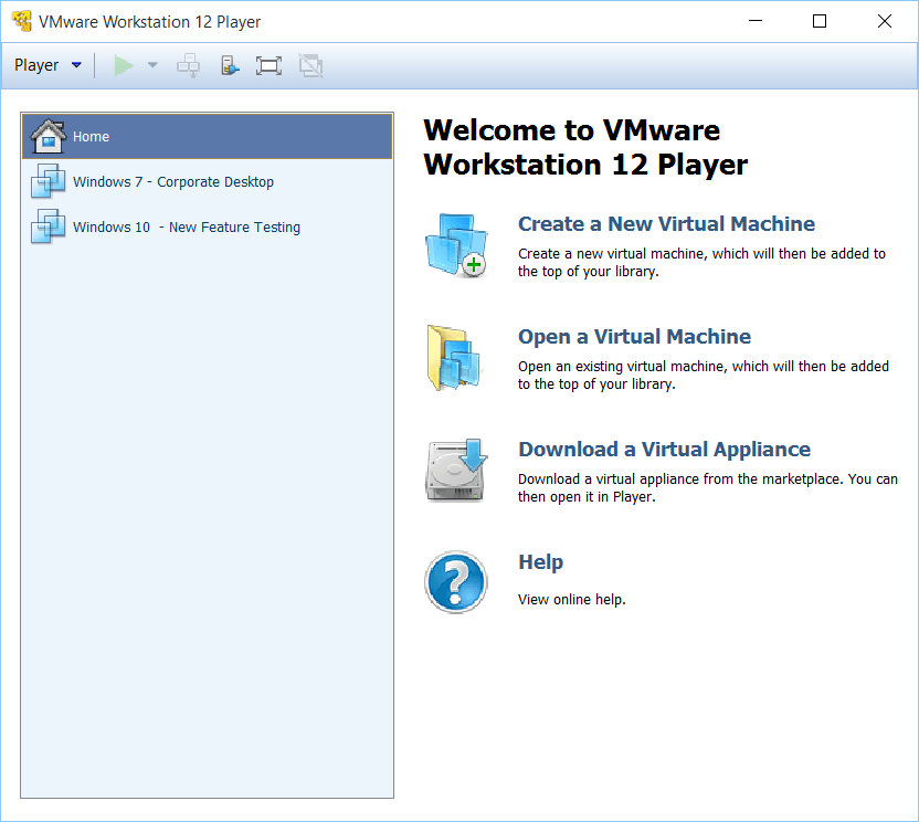vmware workstation player 12 vs player 7