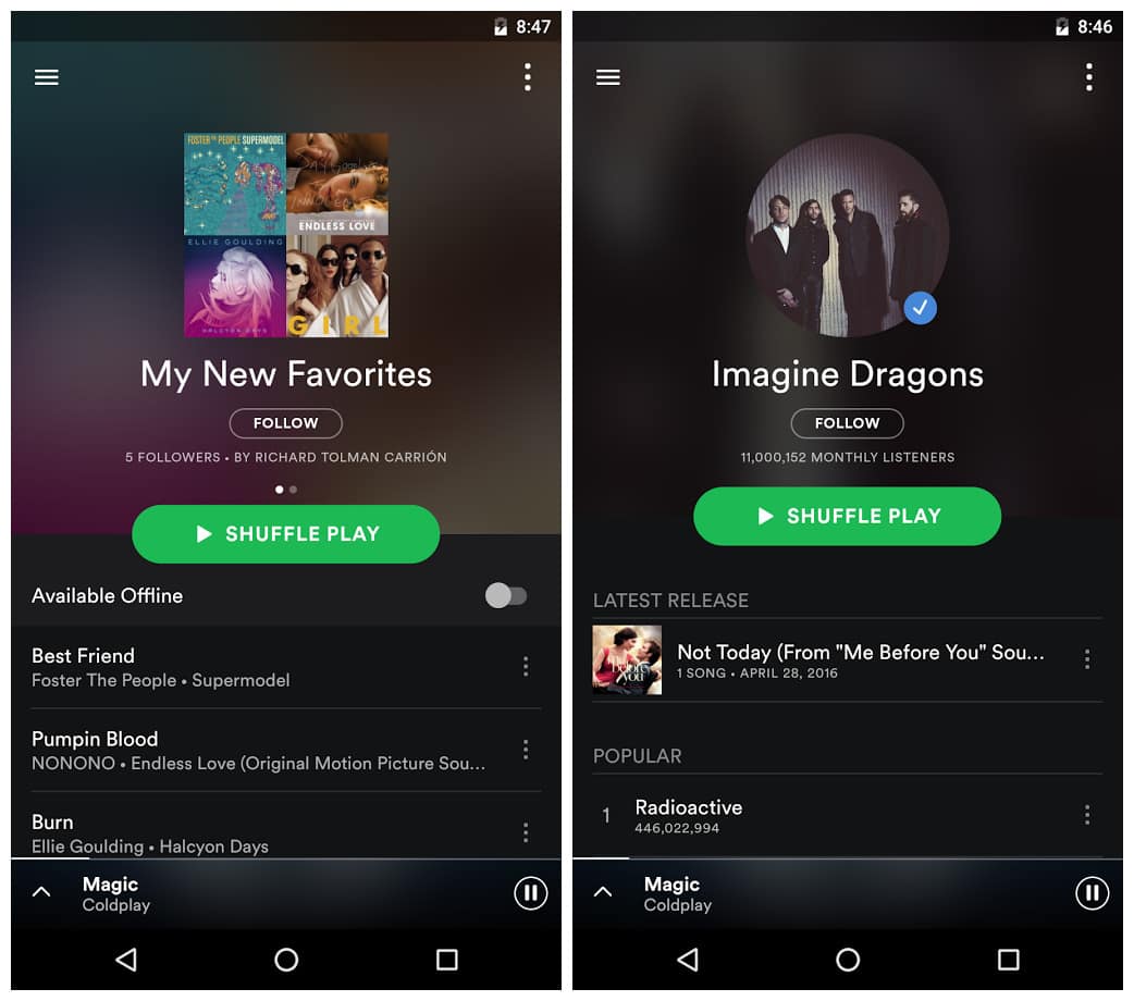 download the last version for android Spotify 1.2.17.834