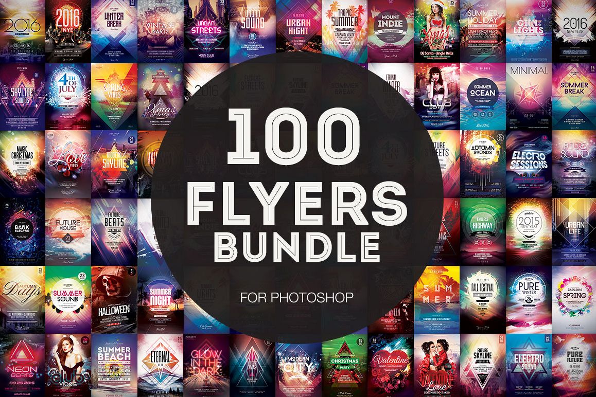 MEGA BUNDLE 100+ Flyers Templates for Photoshop Free Download