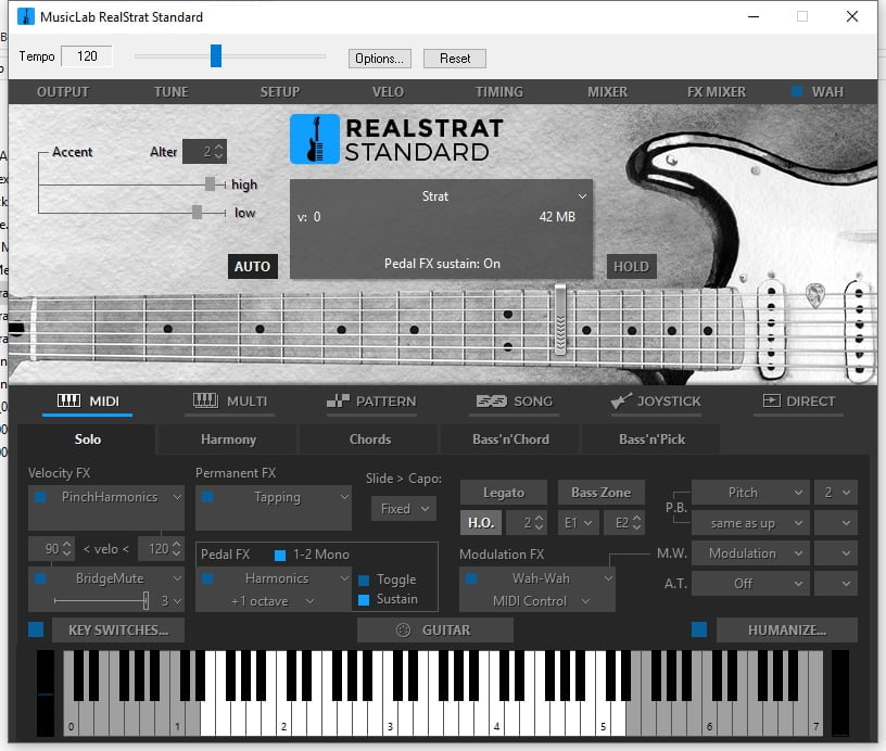 Electric guitar to midi