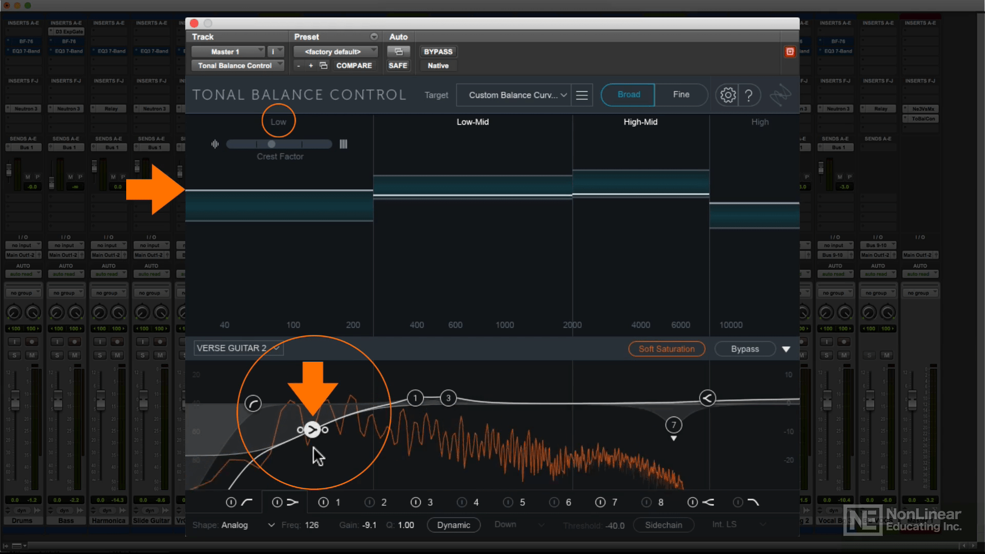 Tonal Balance. Neutron VST. IZOTOPE relay. Neutron Visual Mixer Metal track view.