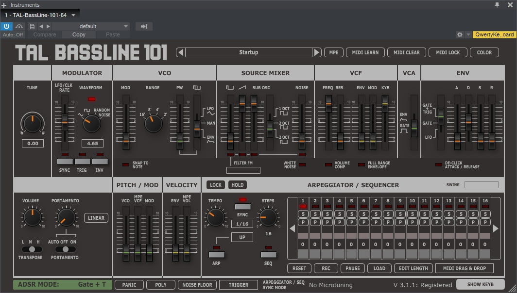 tal 101 bassline