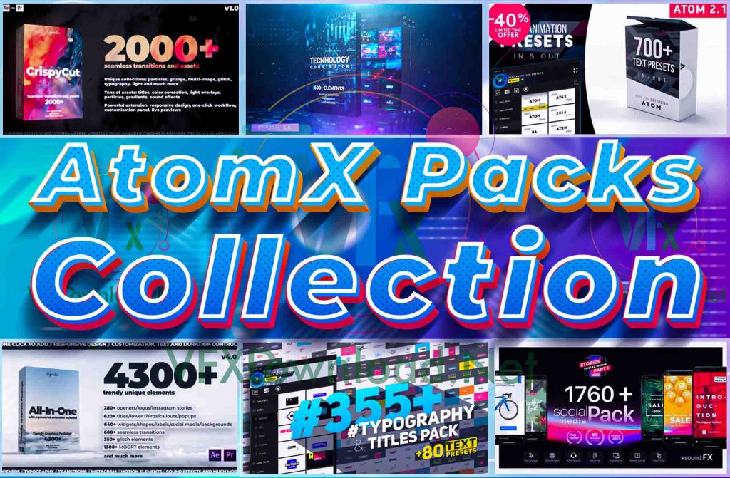 VideoHive AtomX Packs Collection 2022 Updates (Video Template