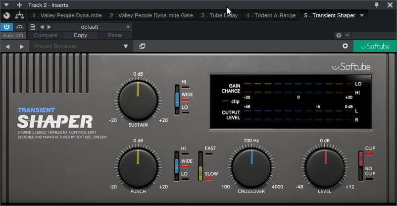 Softube transient shaper обзор