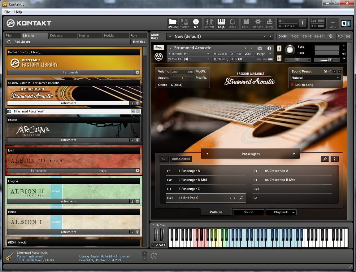 Native instruments library. Native instruments - session guitarist Strummed Acoustic. Kontact.